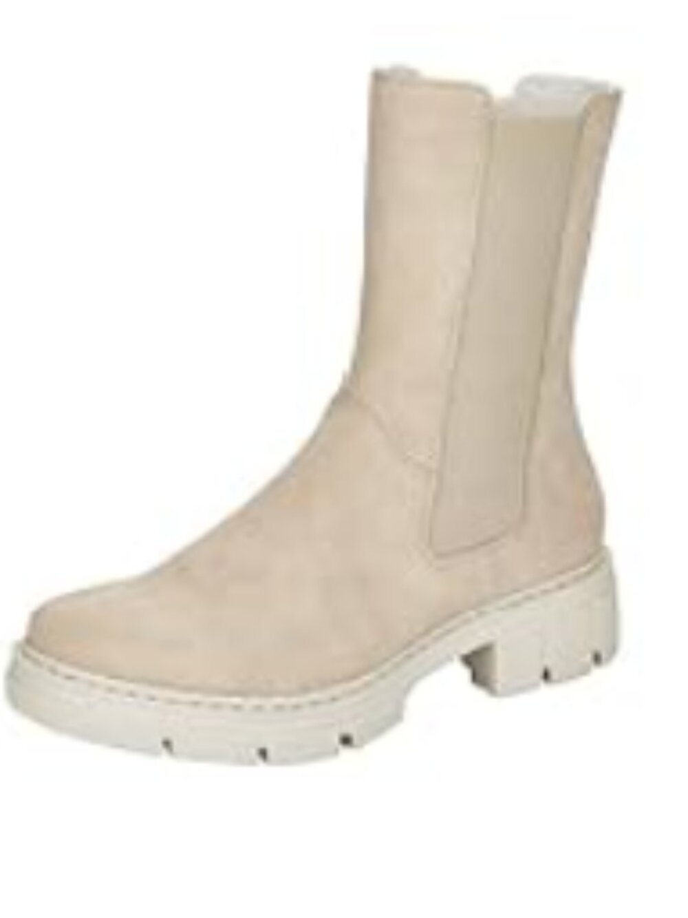 Rieker Women's Lug Sole Chelsea Boots Beige, Size 41